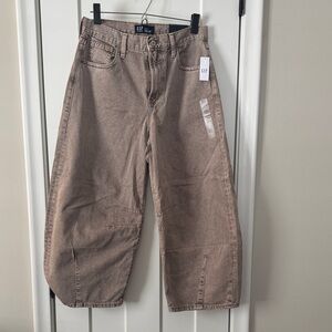 GAP Tan Barrel Jeans